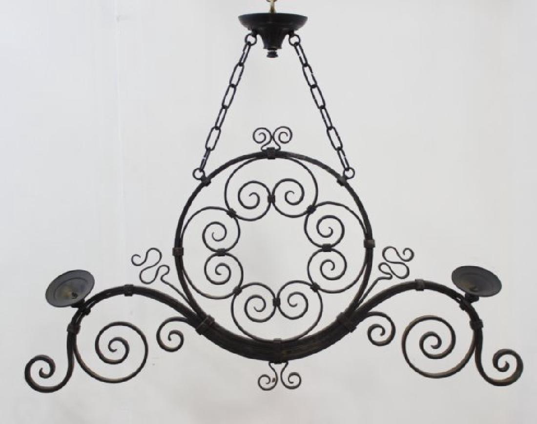 Rococo Style Wrought Iron Billiards Fixture (1 of 4)