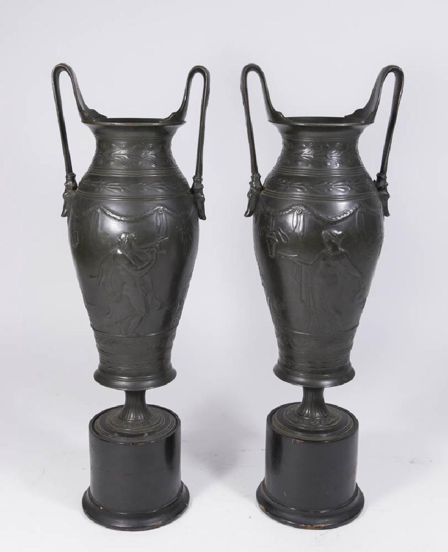 Pair of Bronze Neoclassical Urns (1 of 6)