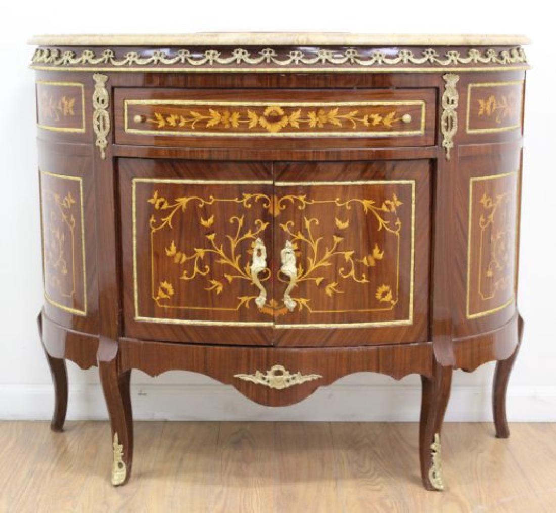 Marble Top Louis XV Style Vanity with Sink (1 of 5)