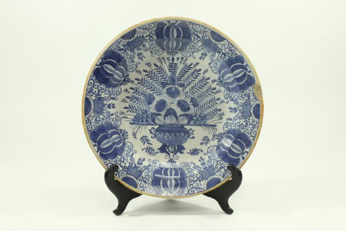 Early 19th Century Blue & White Chinese Charger: Marked rear. Approx. 13" D.