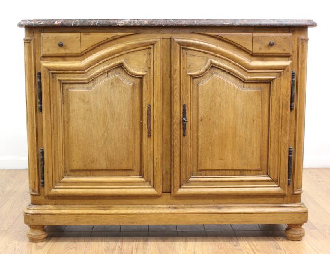 French Provincial Style Bleached Oak Buffet (1 of 8)