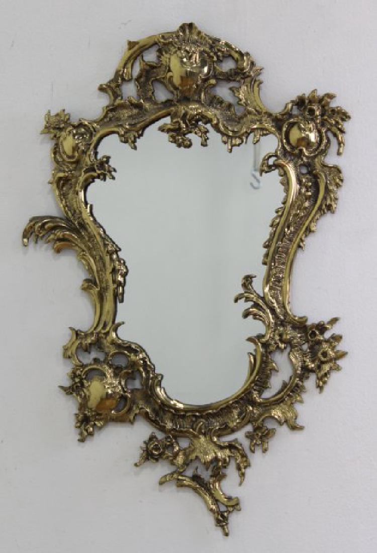 Brass French Style Mirror (1 of 2)