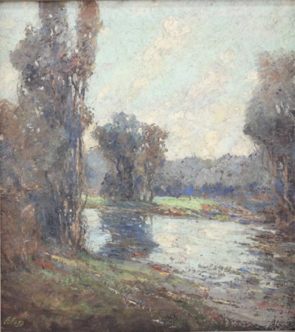 F. Ferg, Landscape: Oil on canvas. Signed lower left. Approx. 20" x 18" unframed, 26" x 24" framed. (6196)