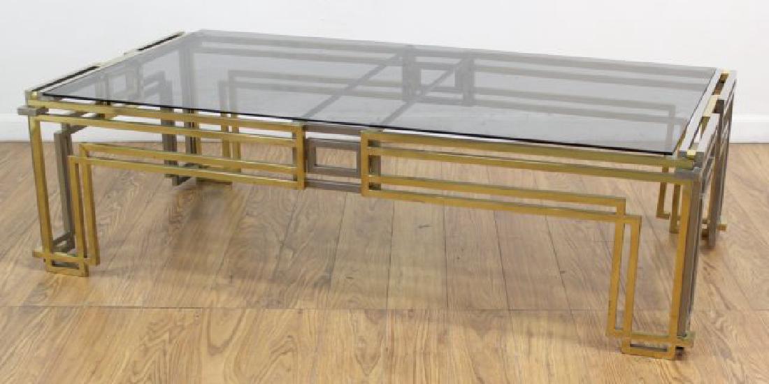 Pierre Cardin Style Brass & Chrome Coffee Table (1 of 5)