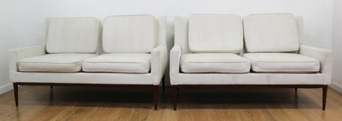 Pair Paul McCobb Walnut Couches (1 of 4)