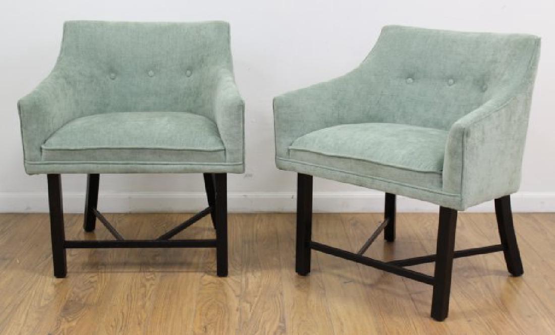 Pair Harvey Probber Ebonized Club Chairs (1 of 5)