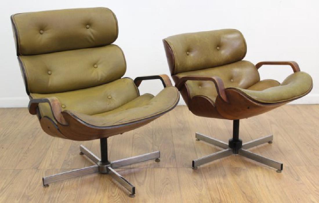 2 Mid-Century Bentwood Swiveling Office Chairs (1 of 5)