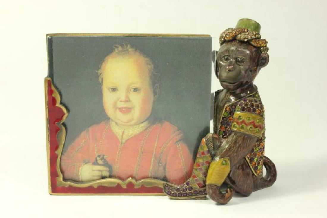 Jay Strongwater Enamel & Jeweled Monkey Frame (1 of 6)
