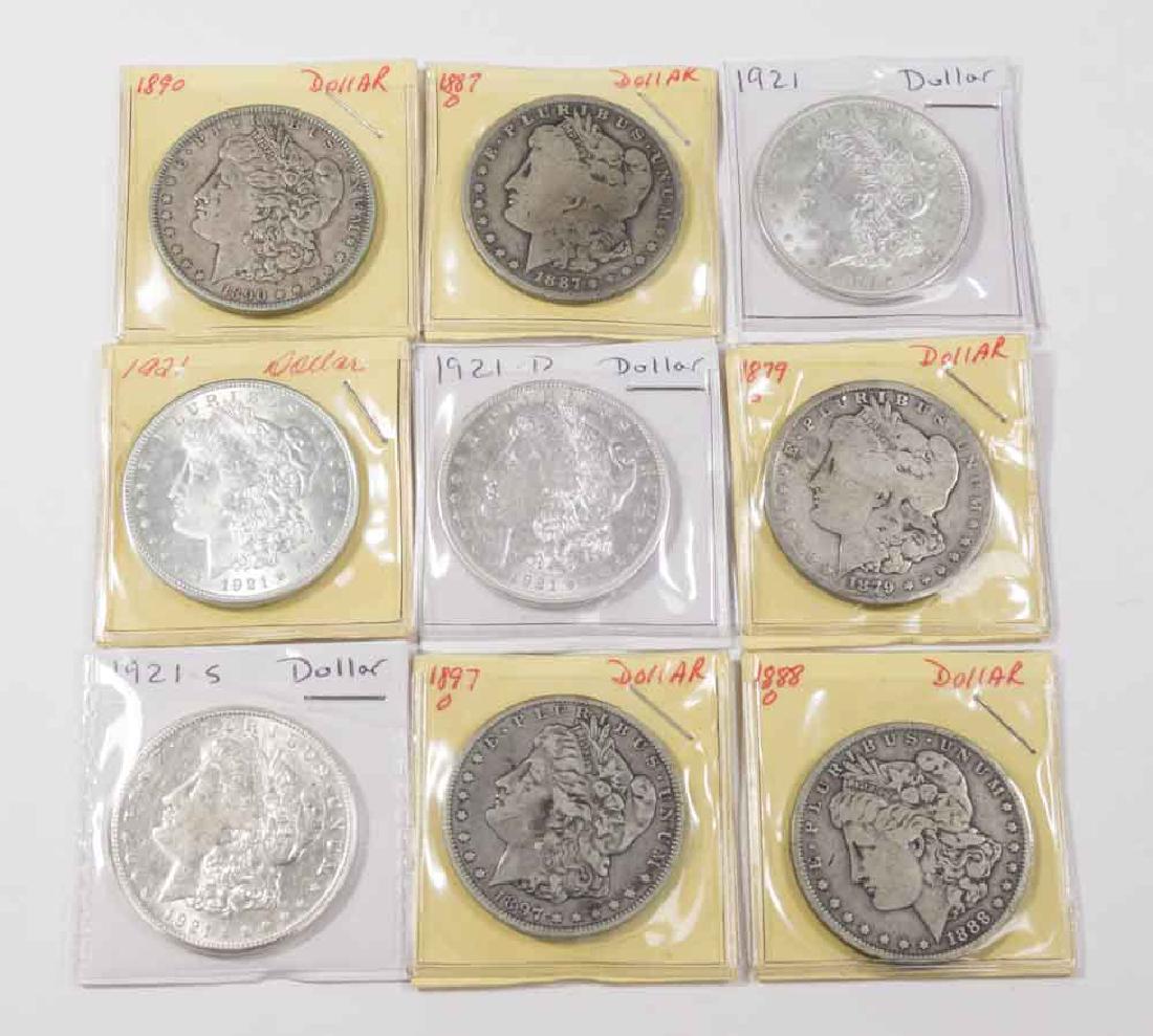 Lot of 9 Morgan Dollars (1 of 3)