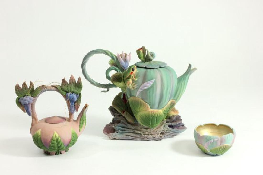 2 Nancy Adams Ceramic Teapots & 1 Cup (1 of 8)