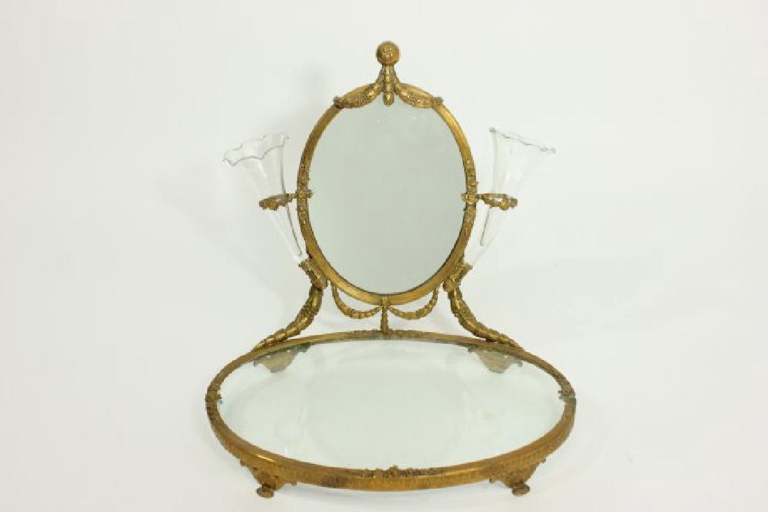 Brass Vanity Tray with Mirror (1 of 5)
