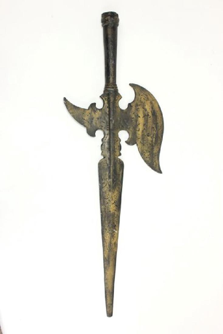 Metal Halberd Wall Hang: Approx. 24" L. (1-6207.1)