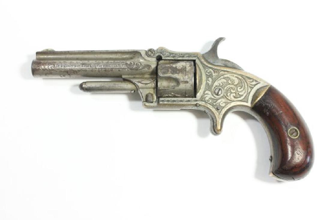 1872 J.M. Marlin XXX Standard Revolver: 22 caliber. XXX Standard 1873 on top of barrel. J.M. Marlin New Haven CT. Pat. July, 1, 1873 on side.