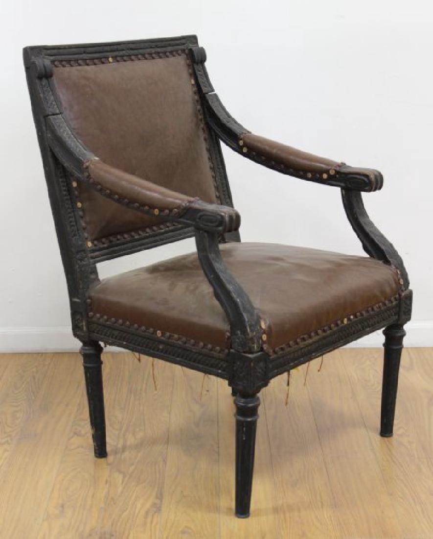 Antique Armchair: Approx. 38" H x 23" W x 22" D.
