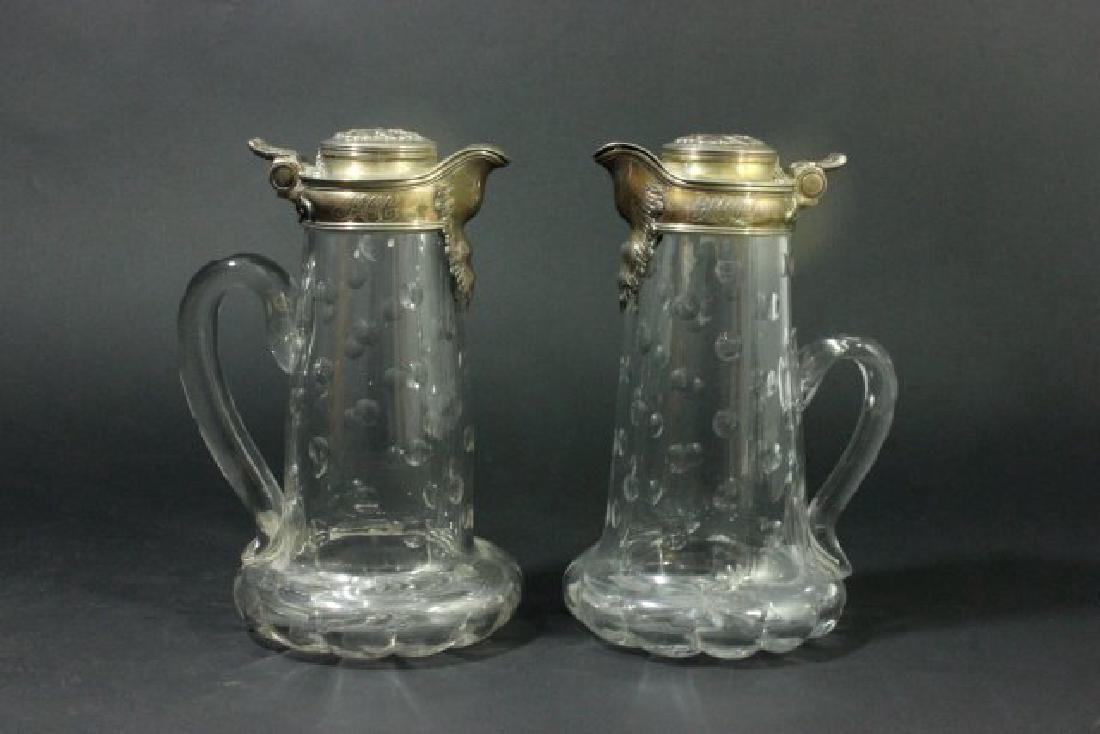 Matched Pair Tiffany Crystal Pitchers (1 of 7)