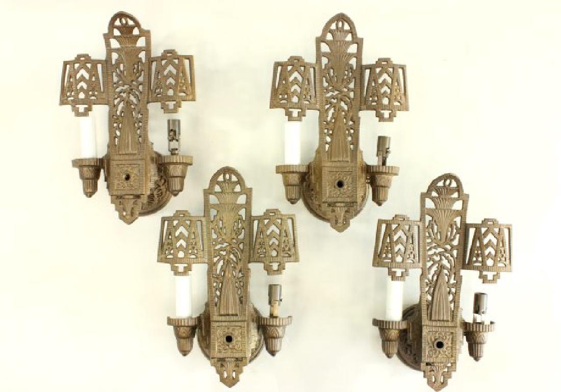 4 Art Deco 2-Light Sconces (1 of 5)