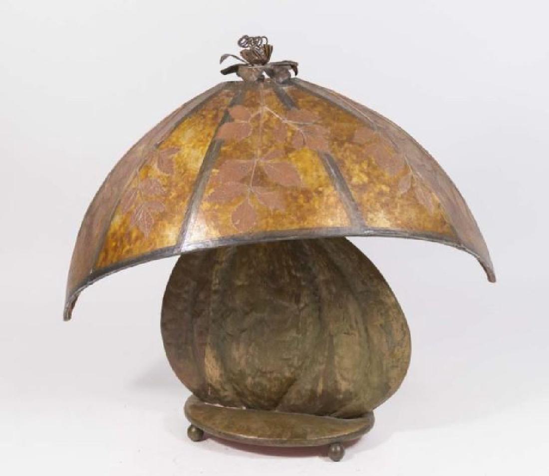 :Hand Hammered Arts & Crafts Copper Clad Lamp Base (1 of 5)