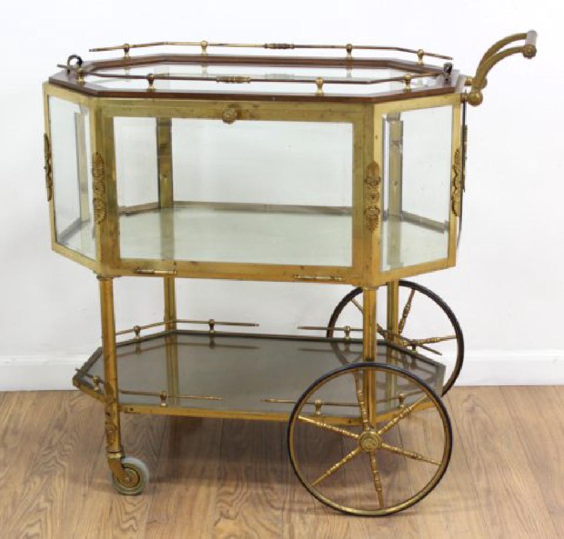 :Brass & Glass Drop-Side Teacart (1 of 6)