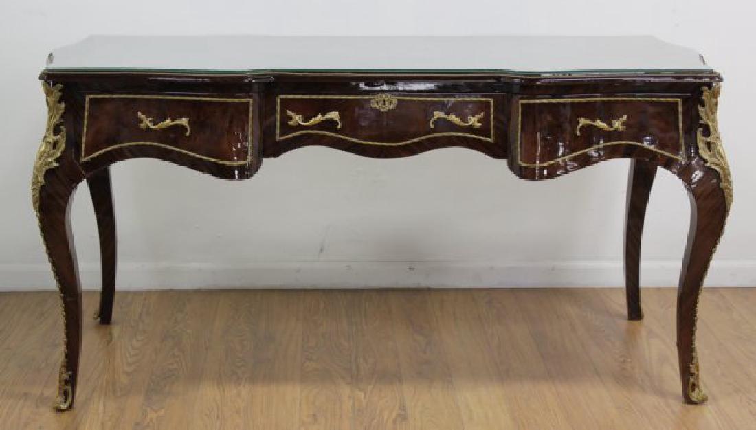 Louis XV Style 3-Drawer Executive Desk (1 of 7)