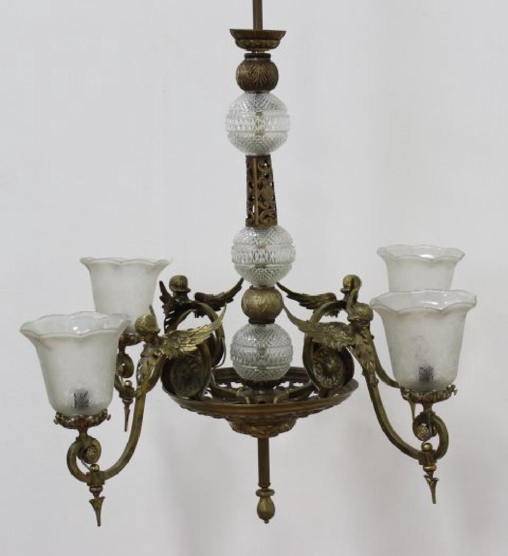 Belle Epoque Style 4-Light Chandelier (1 of 5)