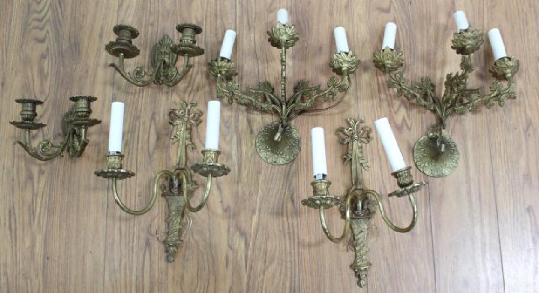 3 Pairs Gilt Metal Sconces (1 of 5)