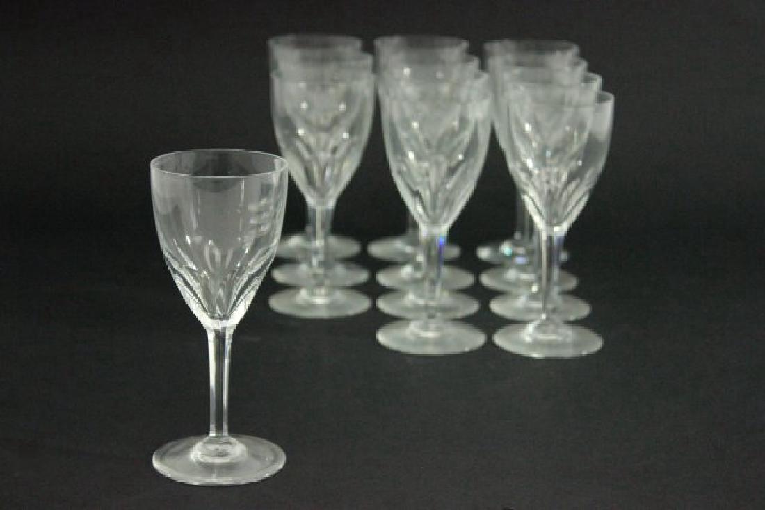 12 Baccarat Clear Crystal Genova Cordial Glasses: Approx. 5 1/4". (6087)