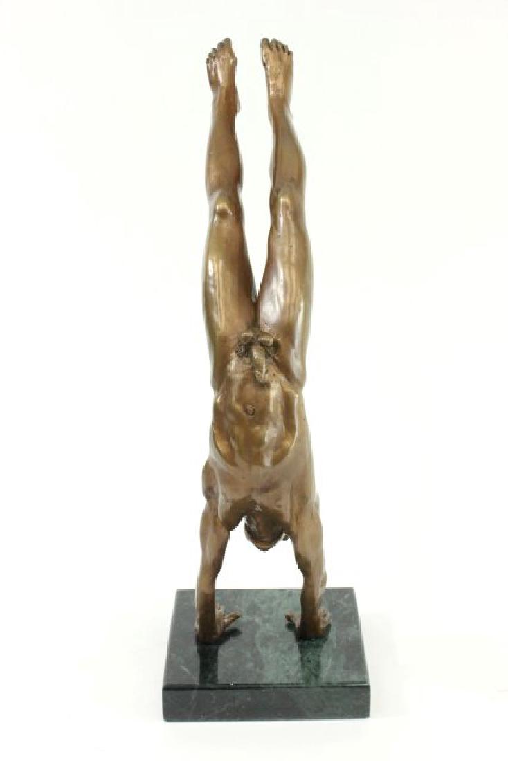 John Jones, Male Nude Acrobat: Signed on base. Approx. 13 1/2" H with base. From a N.Y.C. collector. From the Adonis Collection.