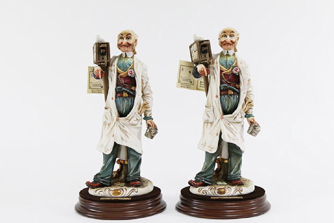 Pair Lopez Moreno Bisque Figures: Approx. 14" H.