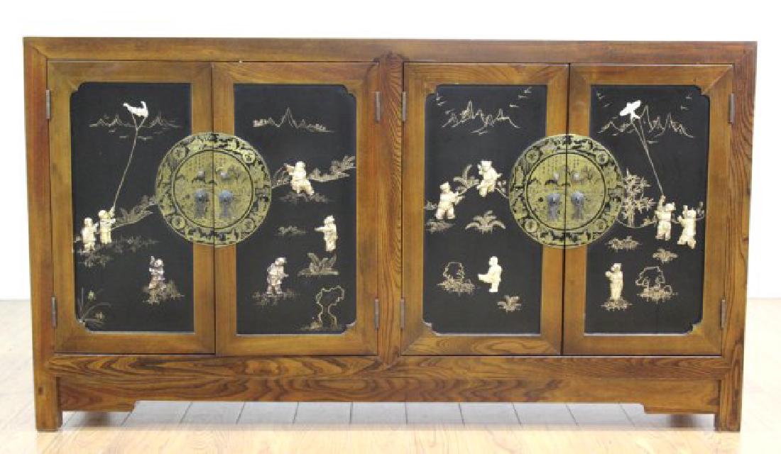 :Chinese Modern Chinoiserie 4-Door Sideboard (1 of 9)
