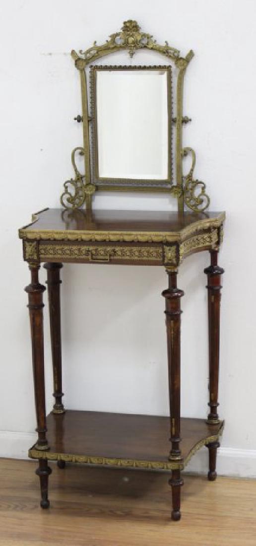 Bronze Mounted Walnut French Vanity (1 of 5)