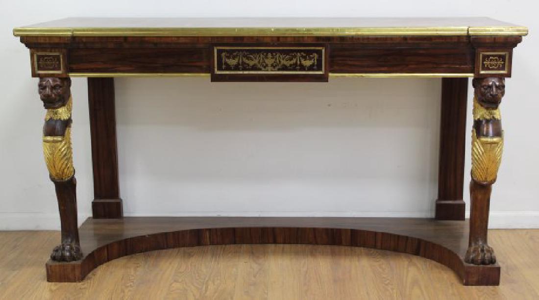 Mahogany Sideboard with Carved Lion Heads (1 of 10)
