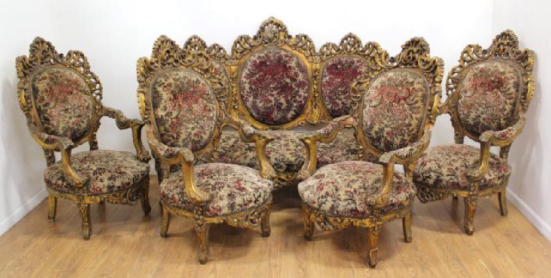 Rococo Style 5-Piece Salon Set (1 of 4)