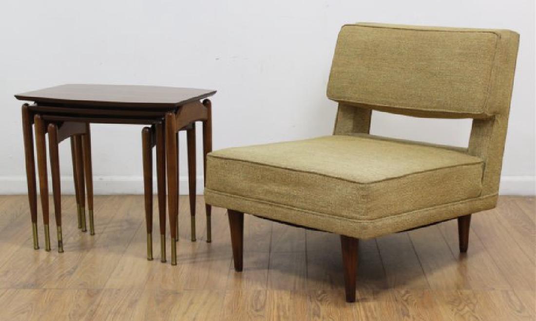 50s American Slipper Chair & Nest of 3 Tables (1 of 6)