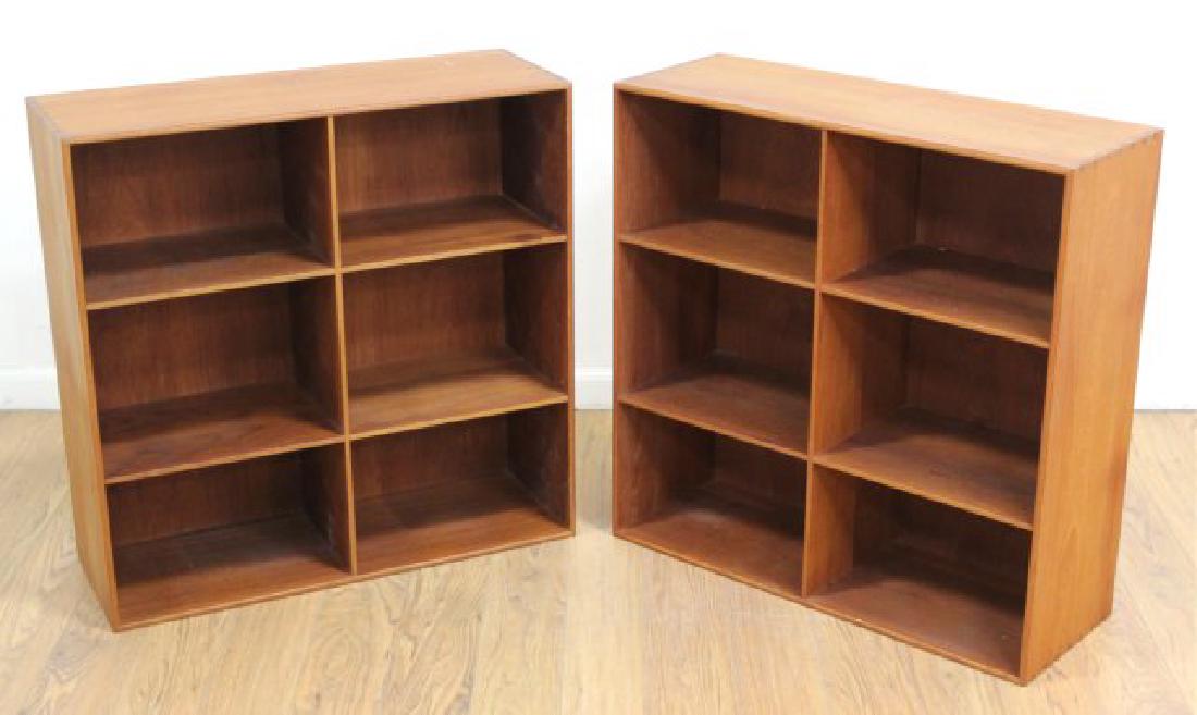 Pair Rud Rasmussen Solid Teak Dwarf Bookcases (1 of 8)