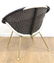 Pair Mid Century Brass Plated Steel Hoop Chairs - 3