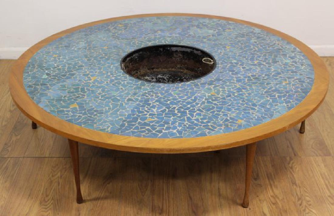 Custom Walnut & Tessellated Tile Top Coffee Table (1 of 5)