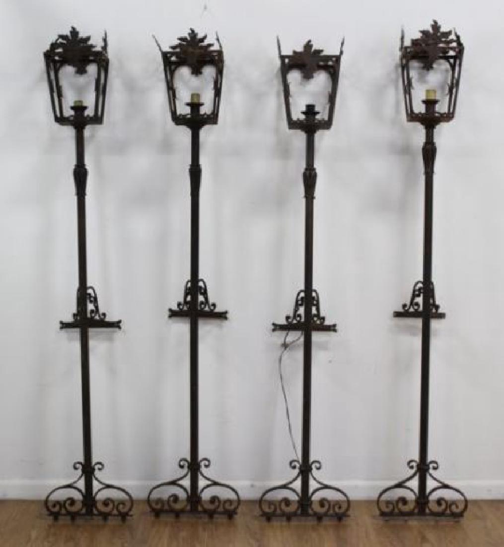 :Set 4 Wrought Iron Outdoor Hall Lights (1 of 4)