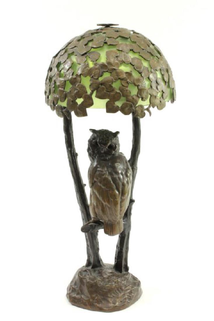 Austrian Bronze Owl Lamp (1 of 5)