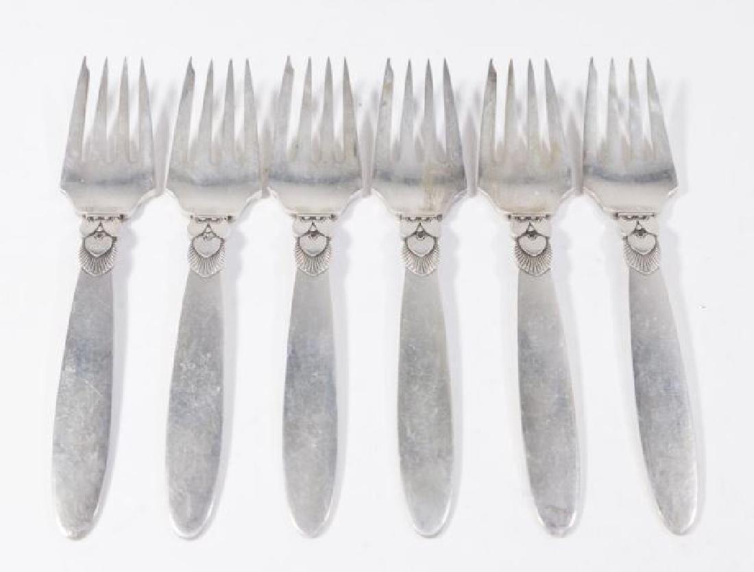 :6 Georg Jensen Sterling Silver Dessert Forks (1 of 3)