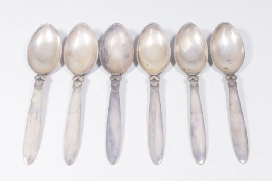 :6 Georg Jensen Sterling Silver Spoons (1 of 3)