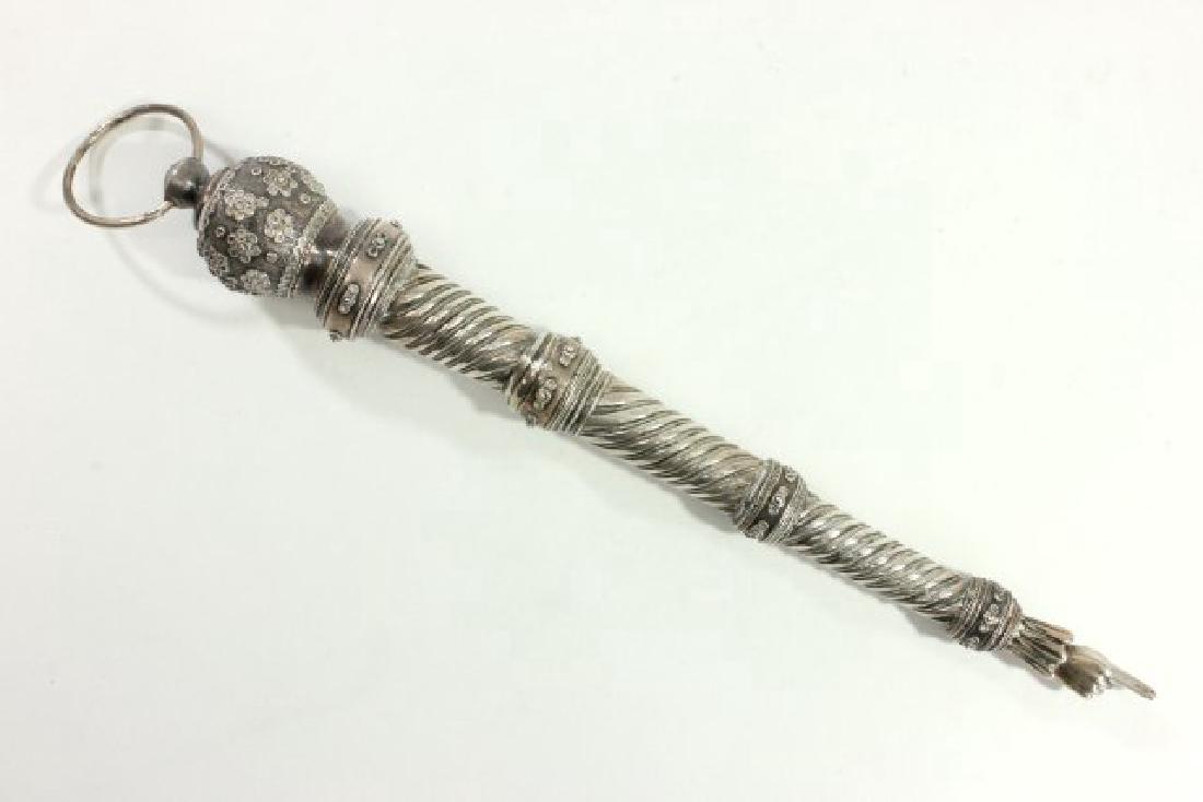 Judaica 999 Silver Torah Pointer: Hallmarked. Heavy.