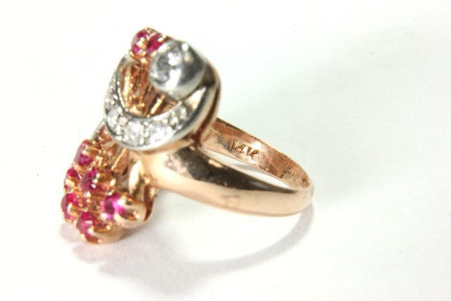 Art Deco Diamond & Ruby Ring (1 of 1)