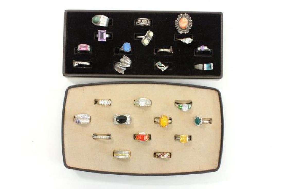 2 Trays Sterling Silver Rings (1 of 3)