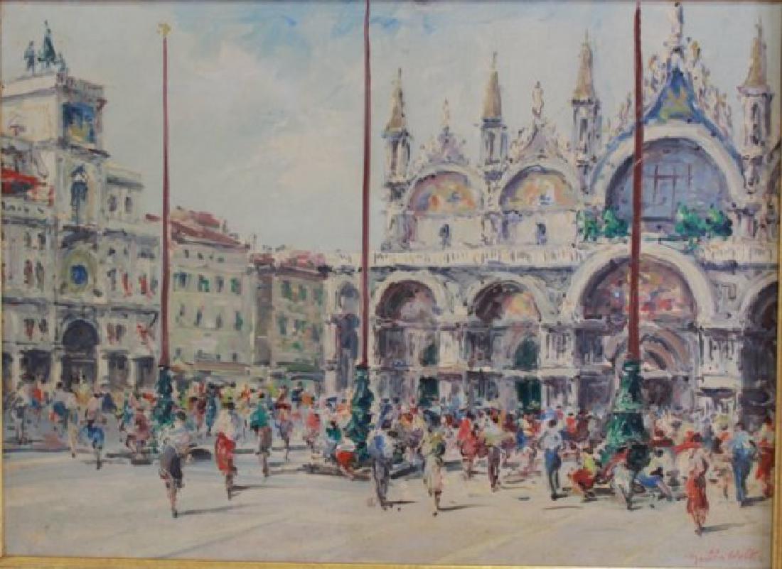 Martha C. Walter, "Crowds on St. Marks Square" (1 of 4)