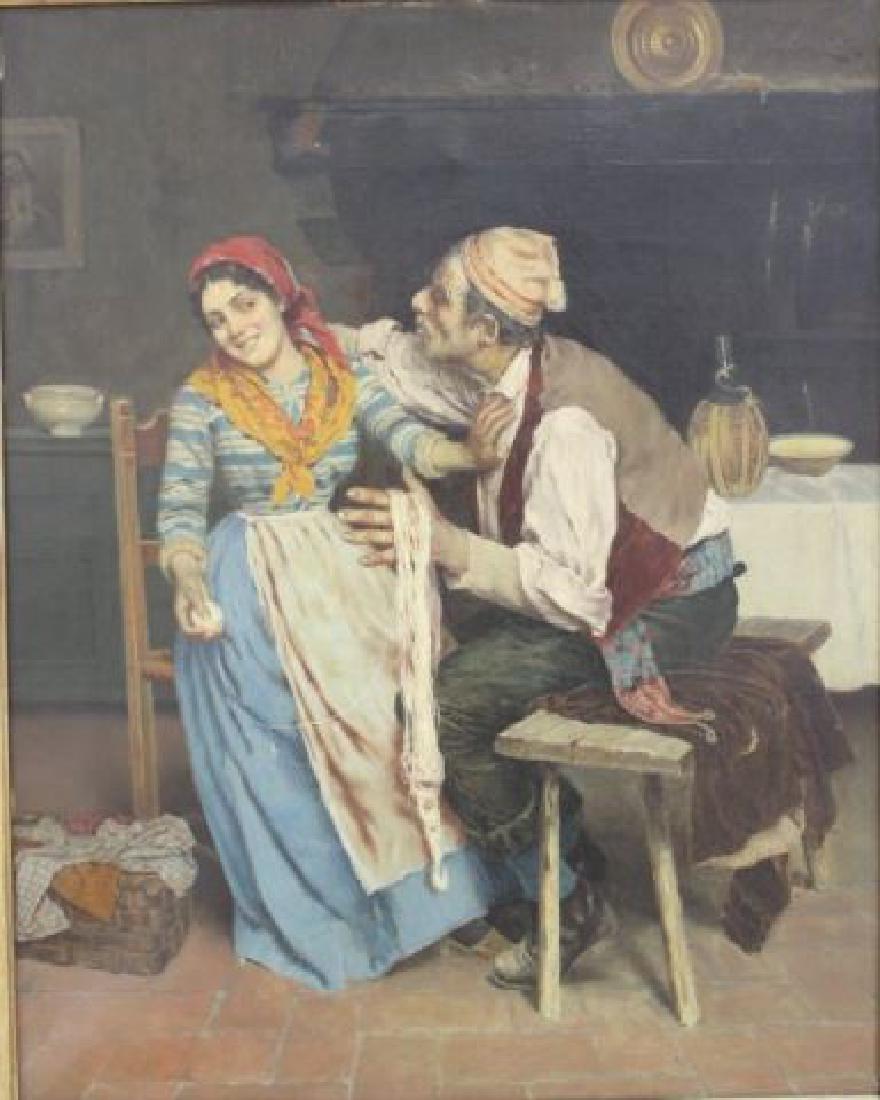 :Luigi DaCosta, Interior Scene, Flirting Peasants (1 of 5)