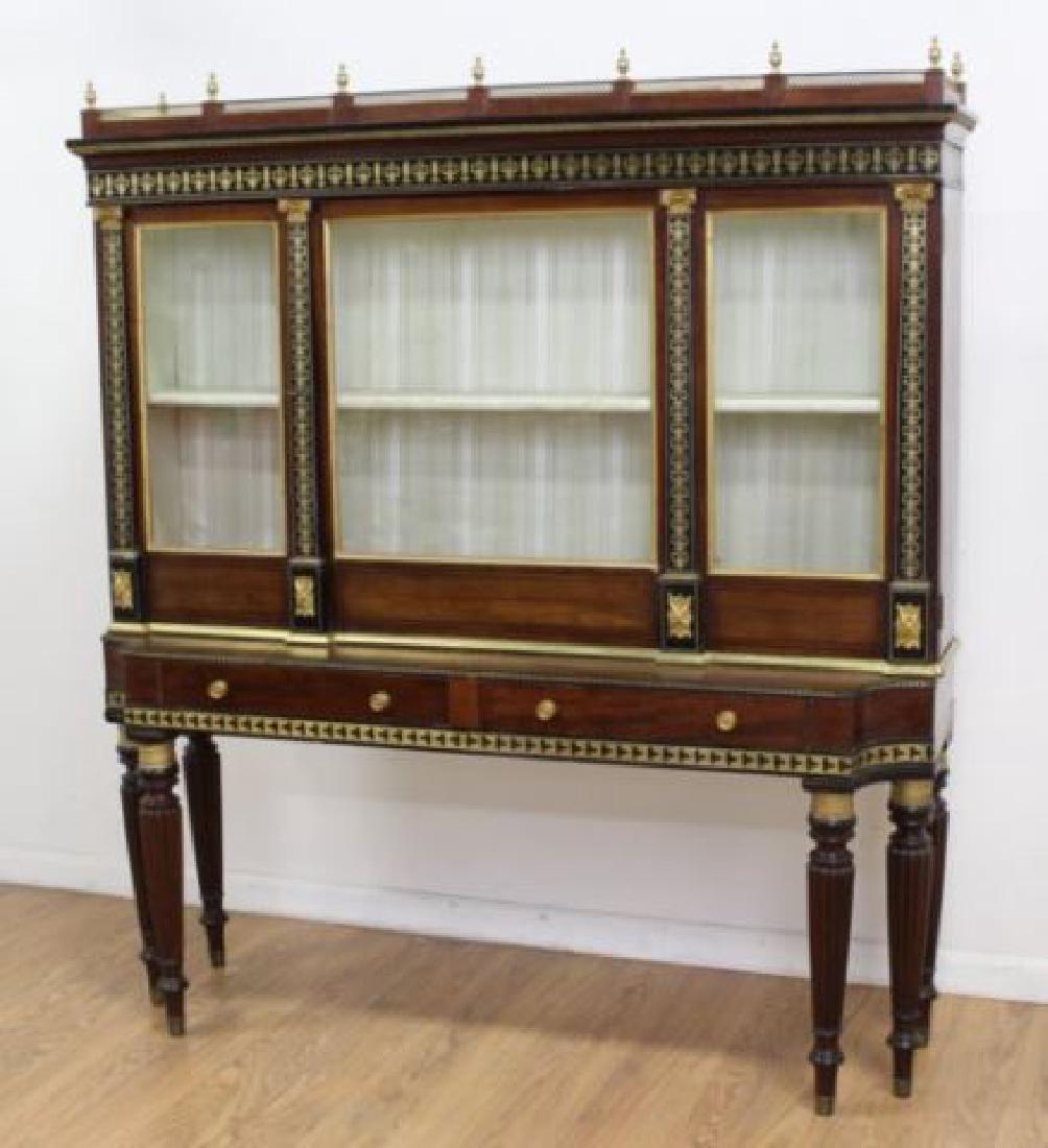 :19th Century English Brass Inlaid Vitrine/Cabinet (1 of 10)