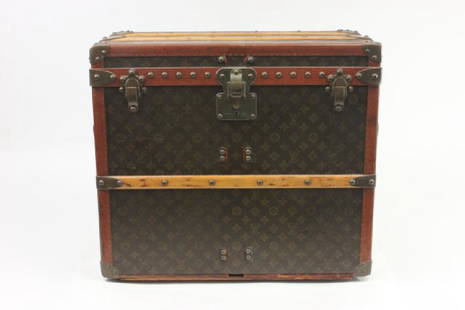 Louis Vuitton Trunk: Approx. 21" H x 24" W x 15" D. With inserts. From a 70-year collection from retiring antique dealer Harvey Sacks.