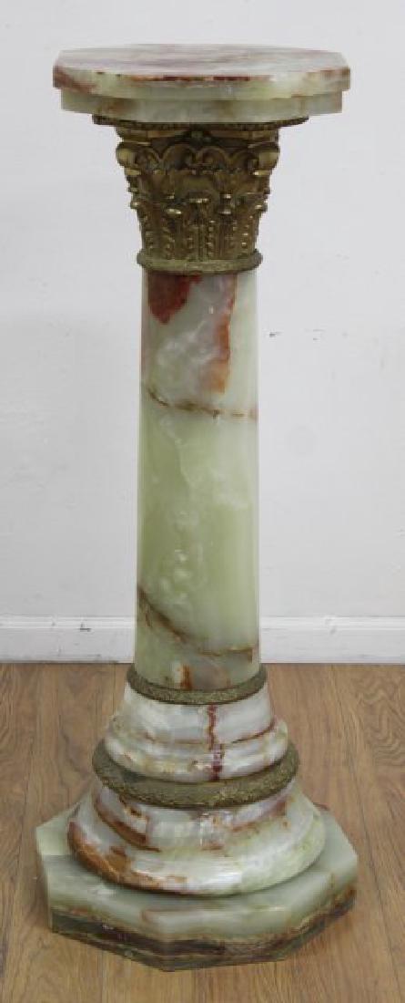 Bronze Mounted Onyx Pedestal (1 of 4)