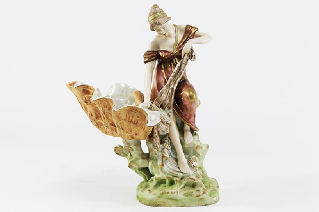 Early 20th Century Royal Dux Maiden with Shell (1 of 4)