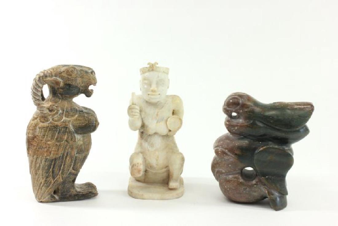 3 Stone Carved Figures (1 of 7)